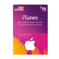 Apple iTunes Gift Card 75$ - USA (Send By SMS)